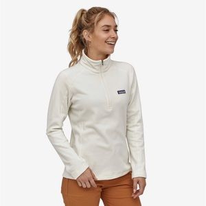 Patagonia 1/4 zip Micro jacket. Size M. Birch ( off white)